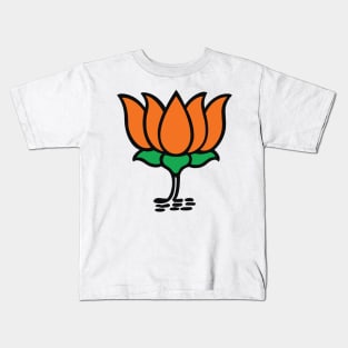 BJP Lotus Design Narendra Modi India BJP Supporter Kids T-Shirt